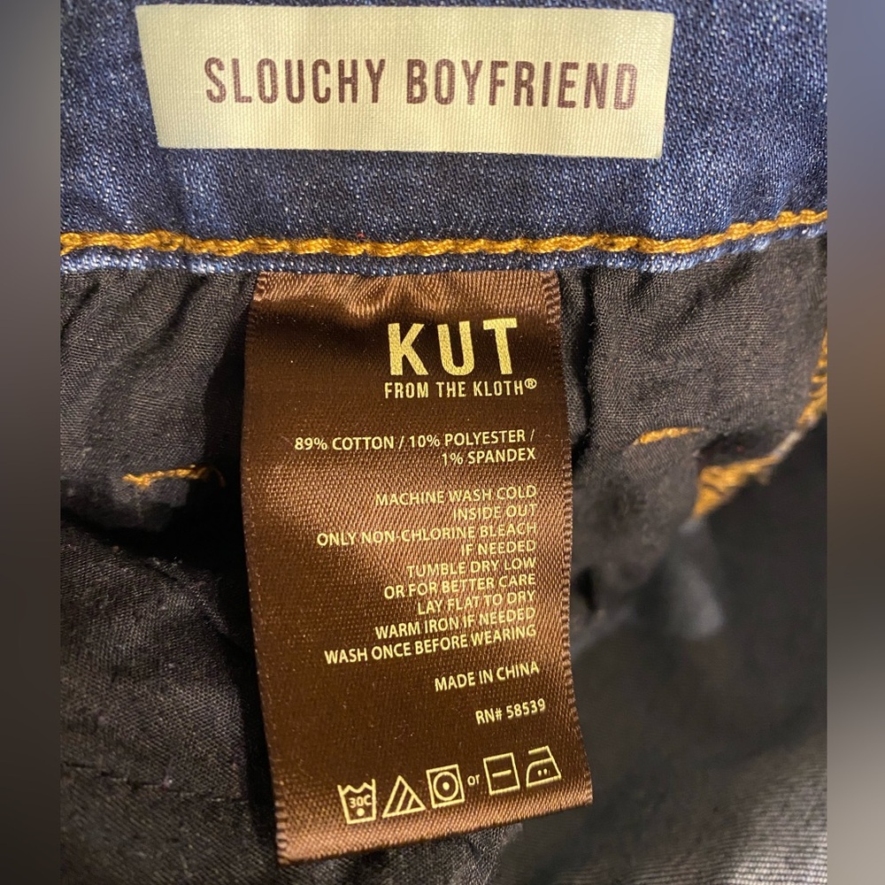 KUT From The Kloth Slouchy Boyfriend Jeans Size 12 - Picture 6 of 6